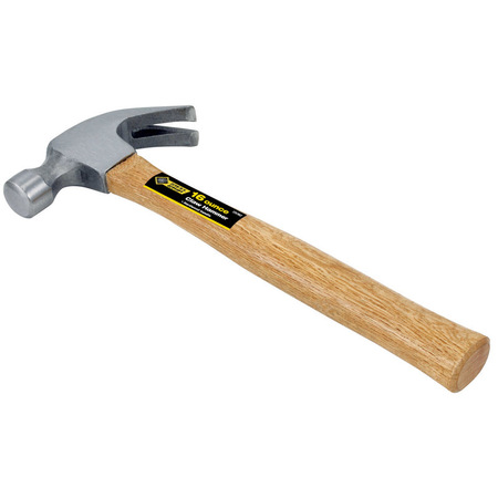 STEEL GRIP Claw Hammer Wood 16 Oz 2257962